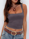 Devine Square Neck Wide Strap Tank - Trendsi - Flyclothing LLC