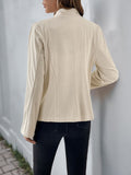 Perfee Button Up Mock Neck Jacket - Trendsi