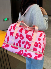 Oxford Cloth Leopard Travel Bag - Trendsi