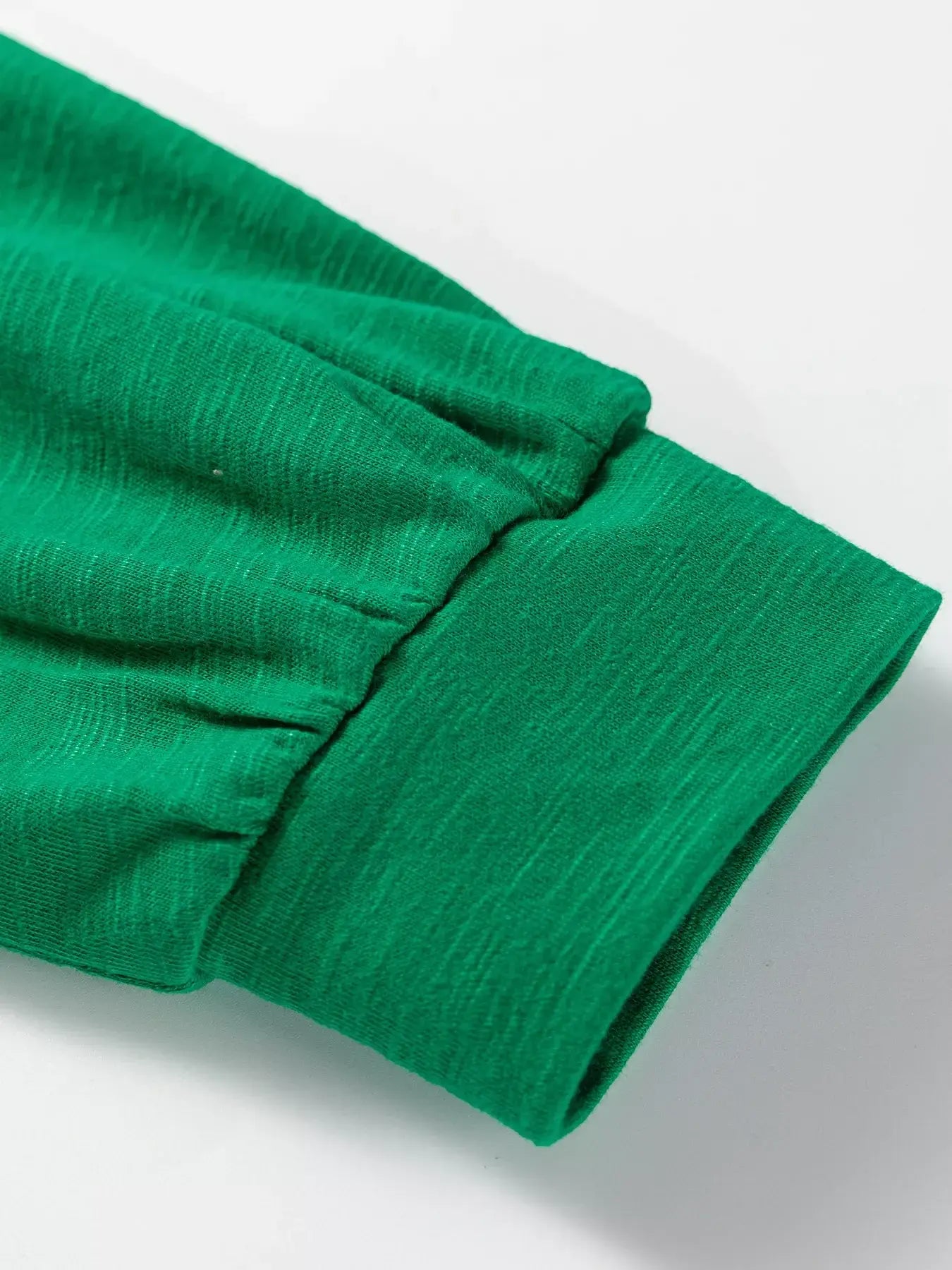 Solid Color Button V Neck Long Sleeve Top - Trendsi - Flyclothing LLC
