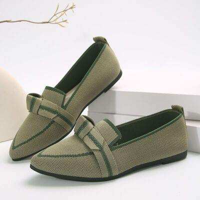 Point Toe Mesh Flat Slip-Ons - Trendsi - Flyclothing LLC