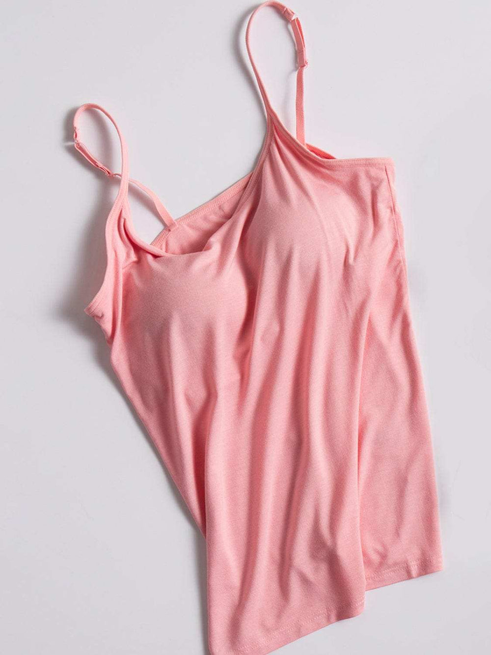 Scoop Neck Adjustable Strap Cami - Trendsi - Flyclothing LLC