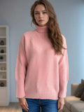 Turtleneck Raglan Sleeve Sweater - Trendsi - Flyclothing LLC