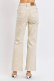 Judy Blue Full Size High Waist Distressed Wide Leg Jeans - Trendsi