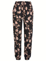 Drawstring Flower Pants with Pockets - Trendsi - Flyclothing LLC