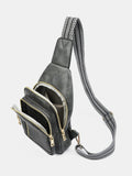 PU Leather Adjustable Strap Crossbody Bag - Trendsi