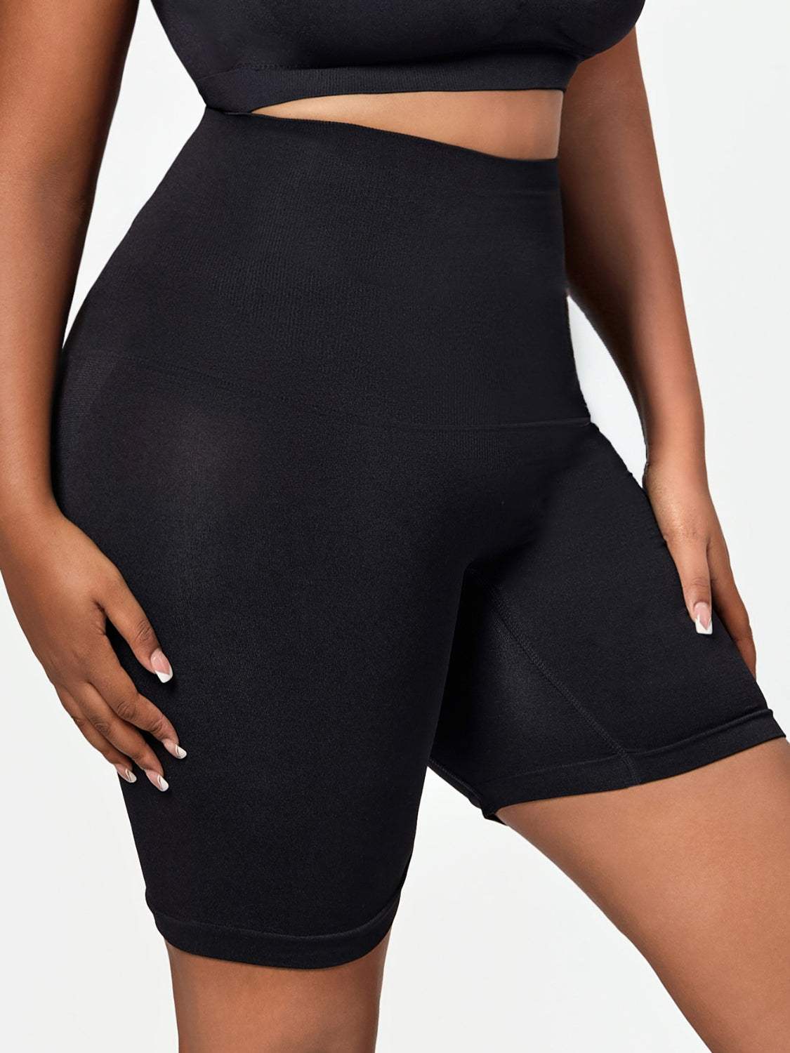 High Waist Shaping Shorts - Trendsi - Flyclothing LLC