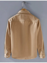 Men's Plus Size Button Up Long Sleeve Shirt - Trendsi - Flyclothing LLC