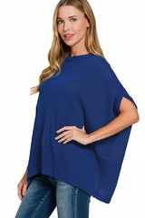 Zenana Drop Shoulder Short Sleeve Knit Top - Trendsi - Flyclothing LLC