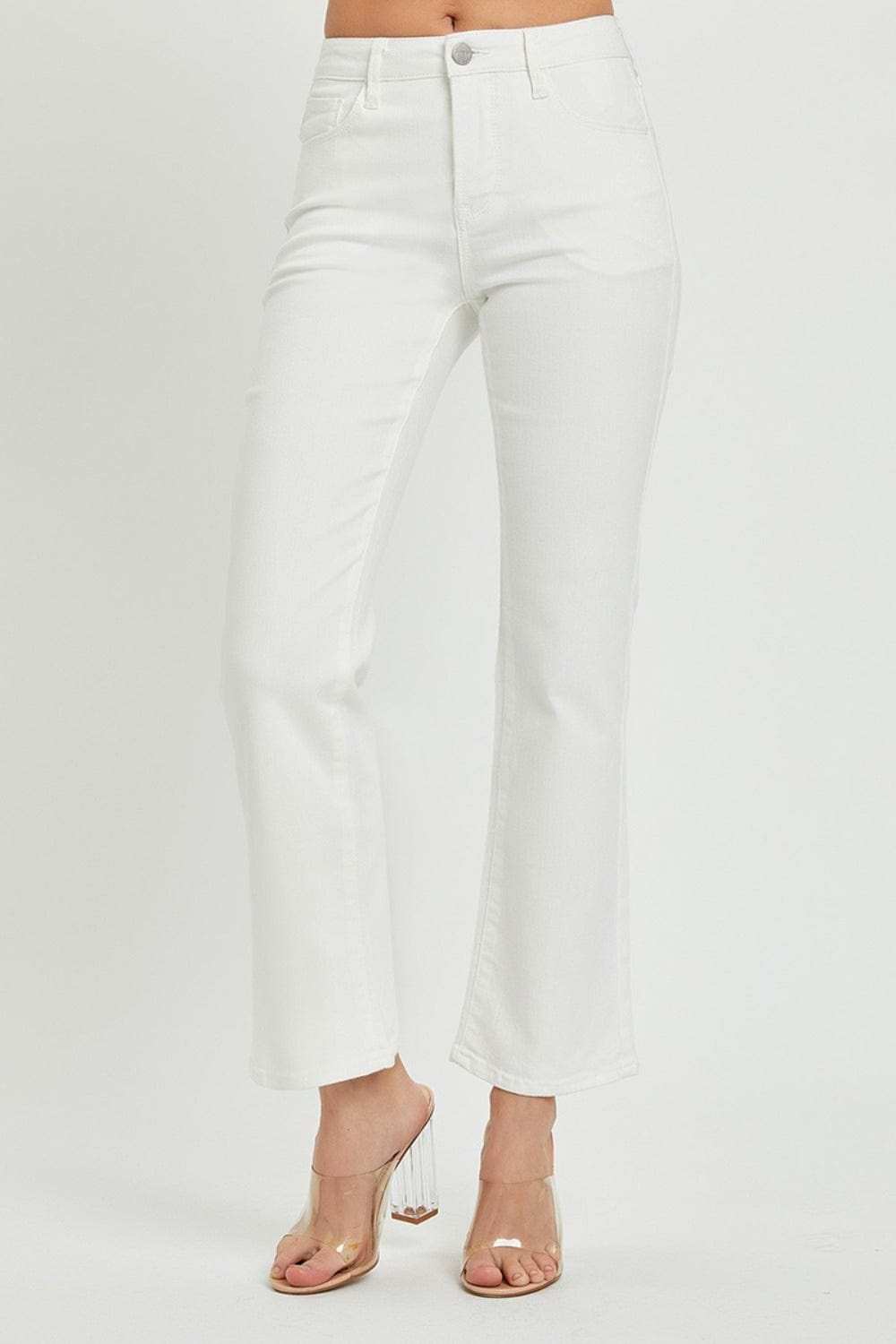 RISEN Full Size Mid Rise Bootcut Jeans with Pockets - Trendsi - Flyclothing LLC