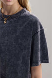 Basic Bae Round Neck Dropped Shoulder Short Sleeve T-Shirt - Trendsi - Flyclothing LLC