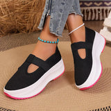 Round Toe Platform Slip-Ons - Trendsi - Flyclothing LLC