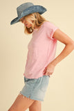 Aemi + Co Lettuce Edge Round Neck Short Sleeve T-Shirt - Trendsi