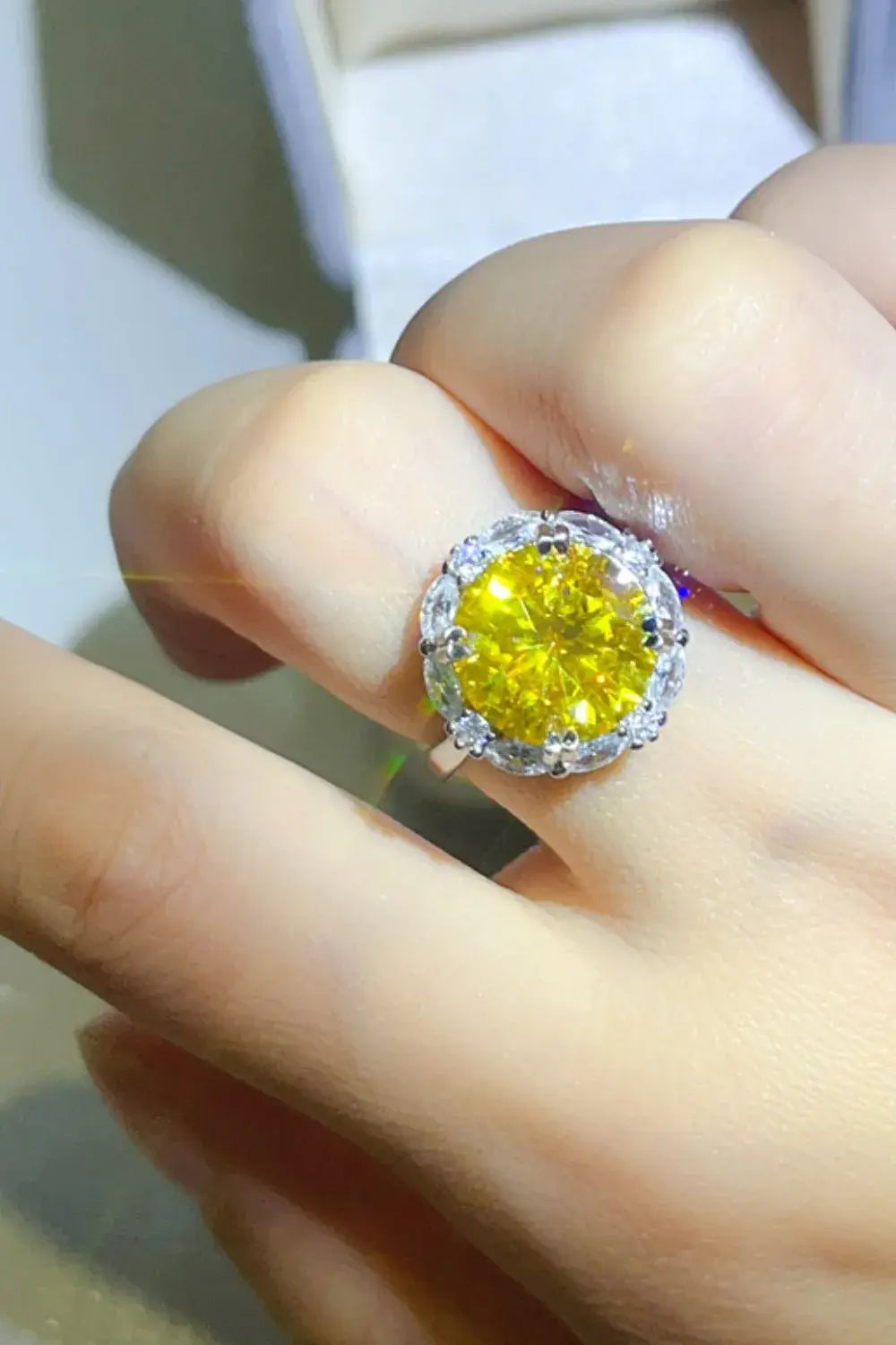 5 Carat Moissanite 925 Sterling Silver Ring - Trendsi - Flyclothing LLC