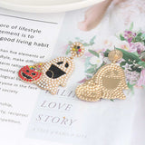 Ghost Rhinestone Alloy Earrings - Trendsi - Flyclothing LLC