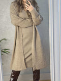 V-Neck Cami Dress and Open Front Cardigan Sweater Set - Trendsi - Flyclothing LLC