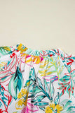 Ruffled Printed Tie Neck Blouse - Trendsi - Flyclothing LLC