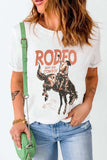 Cowboy Graphic Round Neck Short Sleeve T-Shirt - Trendsi - Flyclothing LLC