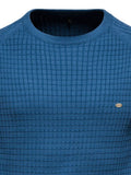 Texture Round Neck Long Sleeve Sweater - Trendsi