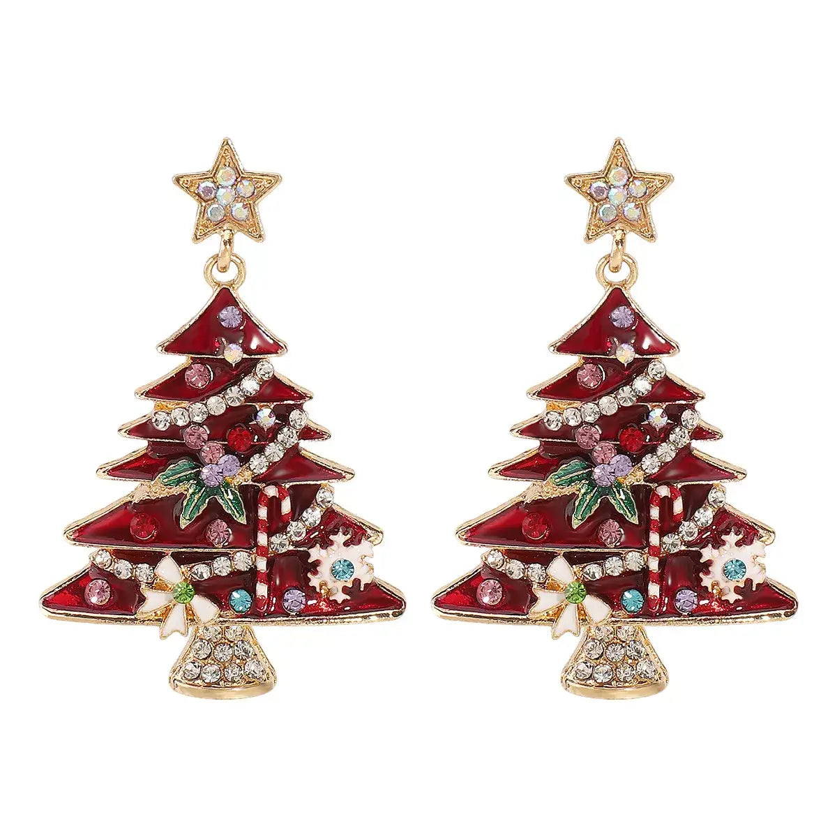 Christmas Tree Dangle Earrings - Trendsi - Flyclothing LLC