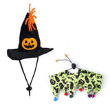 Halloween Hat And Scarf Set Skull Pattern Cat Cape Hat Set