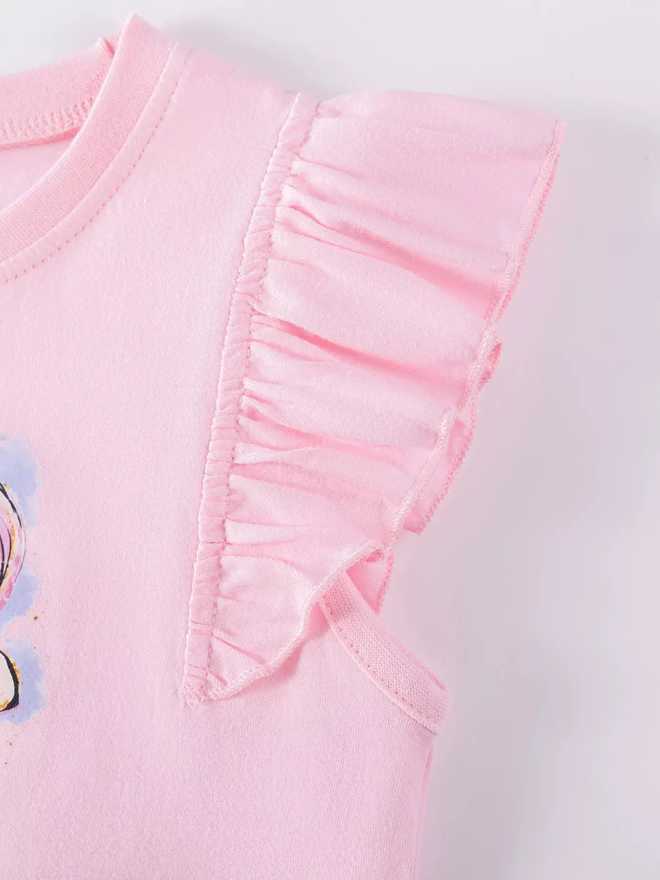 Children's Unicorn Graphic Ruffle Sleeve Tulle Dress - Trendsi - Flyclothing LLC