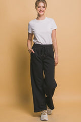Love Tree Drawstring Wide Leg Sweatpants with Pockets - Trendsi