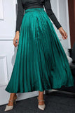 Elastic Waist Pleated Midi Skirt - Trendsi - Flyclothing LLC
