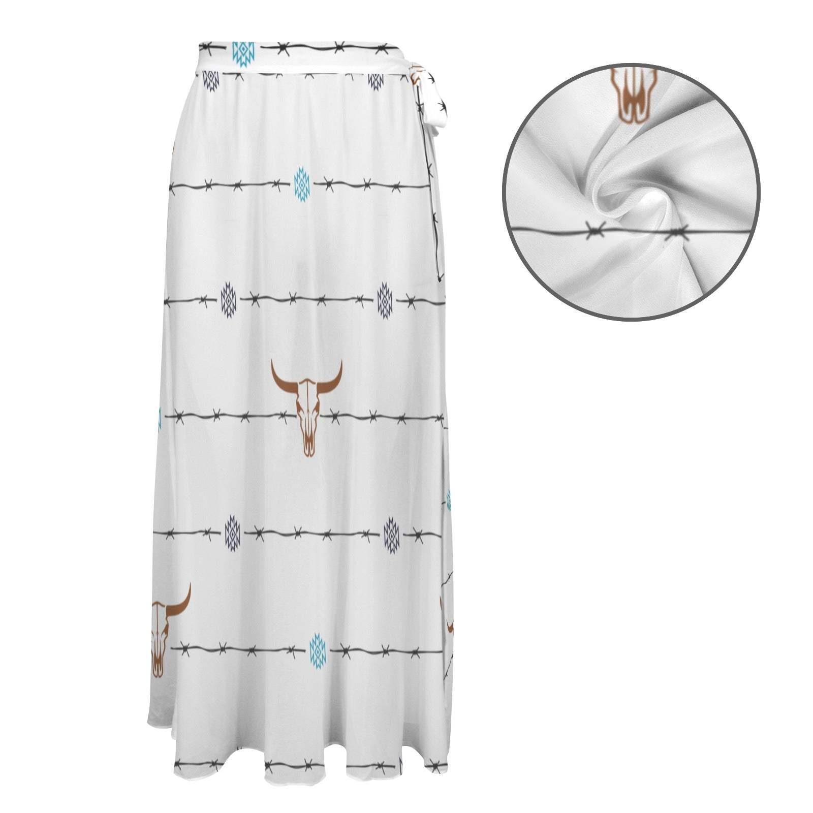 Baha Ranch Barbwire Swim Beach Skirt Coverup - Baha Ranch Western Wear - Flyclothing LLC