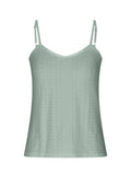 Eyelet Lace Detail V-Neck Cami - Trendsi - Flyclothing LLC