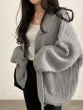 Open Front Oversized Knit Cardigan - Trendsi - Flyclothing LLC