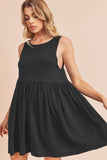 Aemi + Co Round Neck Mini Tank Dress - Trendsi