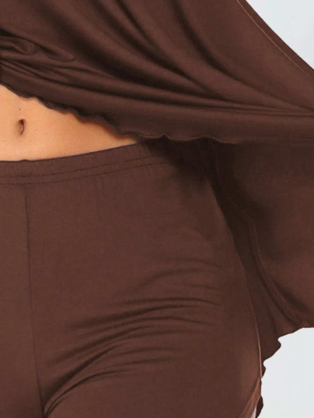 Scoop Neck Top and Shorts Lounge Set - Trendsi - Flyclothing LLC