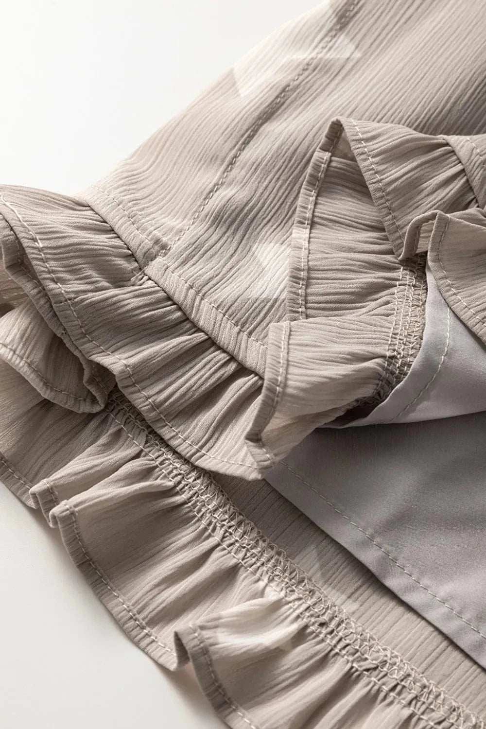 Star Print Crinkle Textured Kimono Ruffle Sleeve Romper - Trendsi - Flyclothing LLC