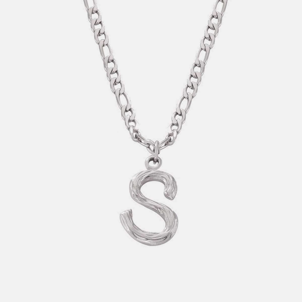 Titanium Steel Letter Pendant Necklace - Trendsi - Flyclothing LLC