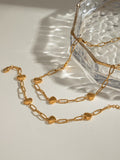 18K Gold-Plated Stainless Steel Heart Bracelet - Trendsi