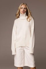 Basic Bae Turtleneck Dropped Shoulder Long Sleeve Sweater - Trendsi - Flyclothing LLC