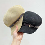 Straw Woven Buckle Hat - Trendsi - Flyclothing LLC