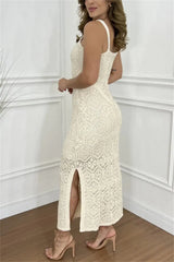 Cutout Side Slit Maxi Tank Dress - Trendsi - Flyclothing LLC