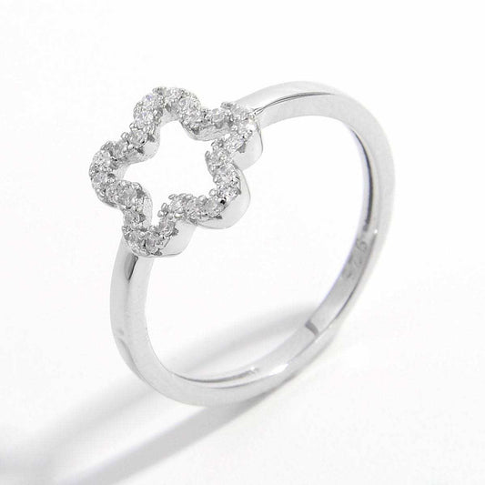 925 Sterling Silver Inlaid Zircon Ring - Trendsi - Flyclothing LLC