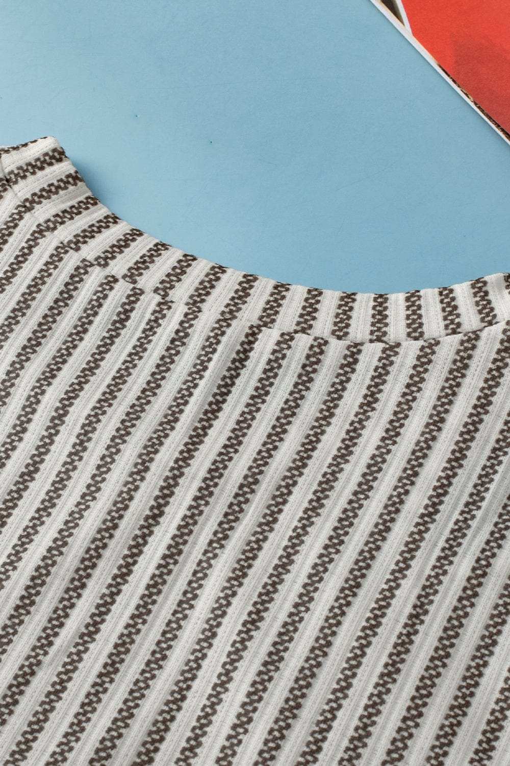 Cutout Striped Round Neck Tank - Trendsi - Flyclothing LLC