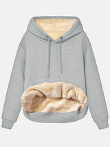 Drawstring Long Sleeve Hoodie with Kangaroo Pocket - Trendsi - Flyclothing LLC
