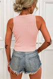Round Neck Cropped Tank - Trendsi