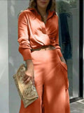 Full Size Long Sleeve Top and Pants Set Plus Size - Trendsi - Flyclothing LLC