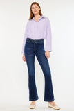 Kancan High Rise Double Waistband Flare Jeans - Trendsi