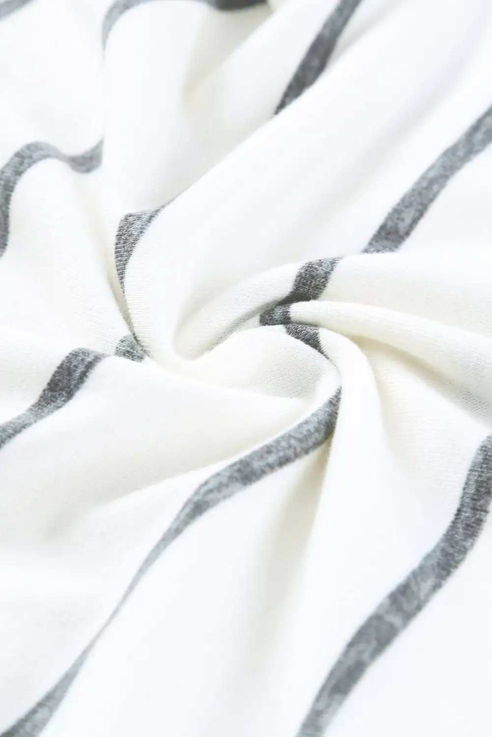 Striped V-Neck Long Sleeve Top and Pants Lounge Set - Trendsi - Flyclothing LLC