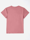 Letter Graphic Round Neck Short Sleeve T-Shirt - Trendsi