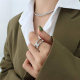 Titanium Steel Double-Layered Ring - Trendsi - Flyclothing LLC
