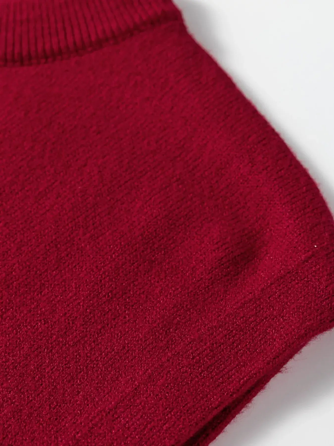 Solid Color Crew Neck Knit Cap Sleeve Sweater - Trendsi - Flyclothing LLC