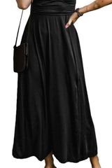 Smocked V-Neck Short Sleeve Dress - Trendsi - Flyclothing LLC